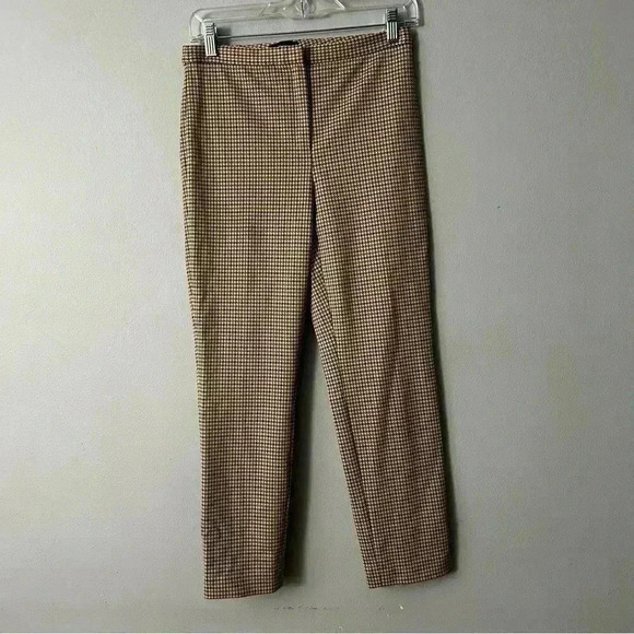 Theory houndstooth slim cropped trousers size 2 - Picture 2 of 5